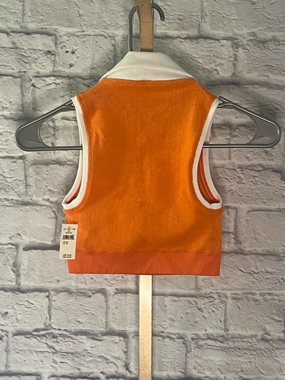 Offline by Aerie NWT XS hole in one terry polo sports bra with padding orange - Picture 2 of 6